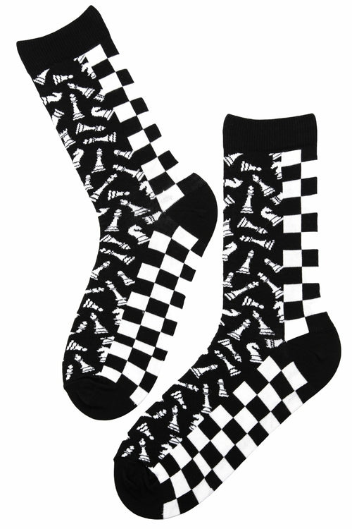 CHESS black cotton socks