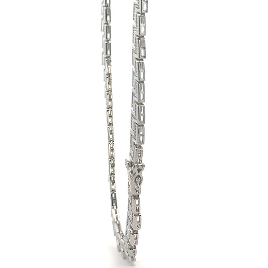 SABLE 16.26 CTW 7 MM RHODIUM MOISSANITE ICED OUT CHAIN  |  995641