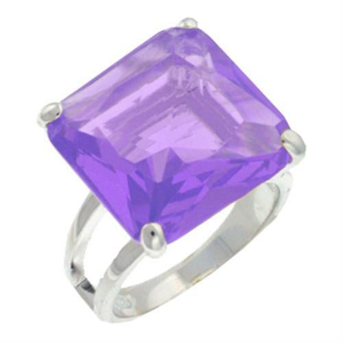 9X030 - High-Polished 925 Sterling Silver Ring with AAA Grade CZ in