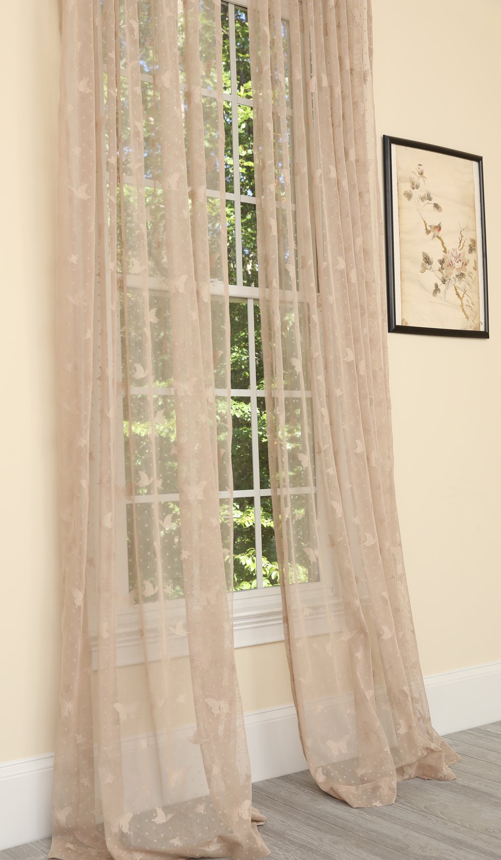 ML19071 Elegent Butterfly Sheer Curtain