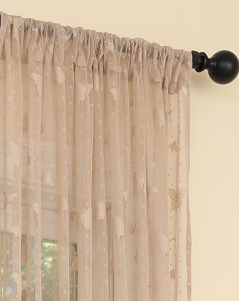 ML19071 Elegent Butterfly Sheer Curtain