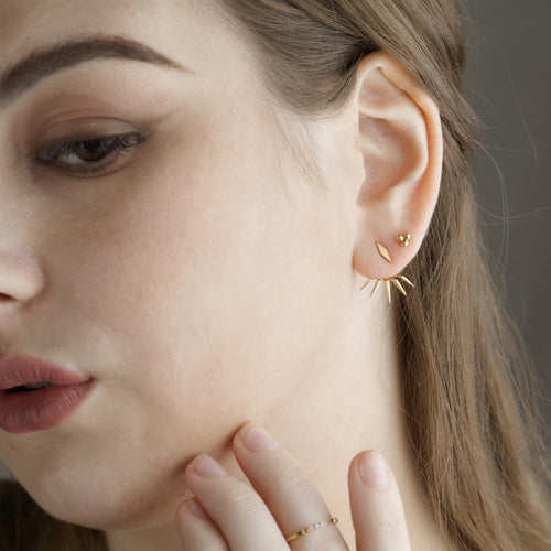Spike Stud Earrings Ear Jackets Modern Earrings