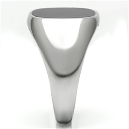 TK595 - High polished (no plating) Stainless Steel Ring with Epoxy in