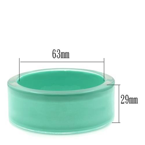 VL044 - Resin Bangle with Synthetic Synthetic Stone in Emerald