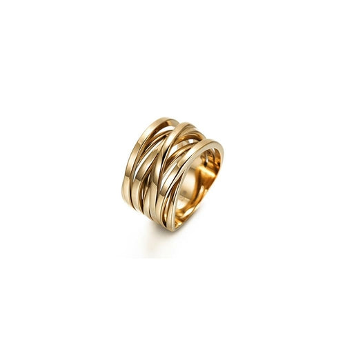 Gold Intertwined Statement Ring-Test