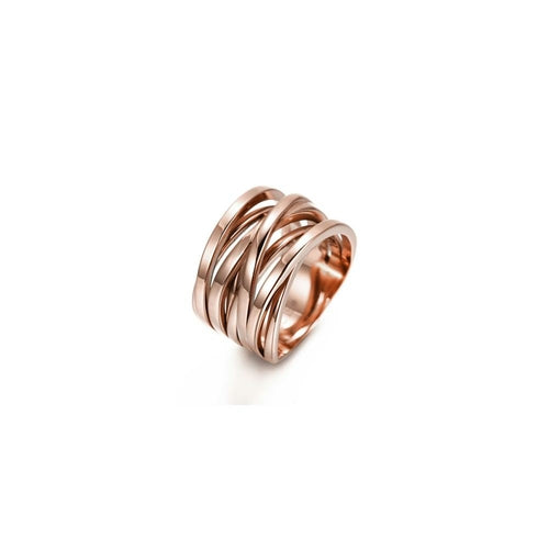 Rose Gold Intertwined Statement Ring