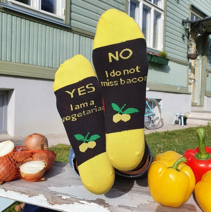 VEGETARIAN woman's cotton socks