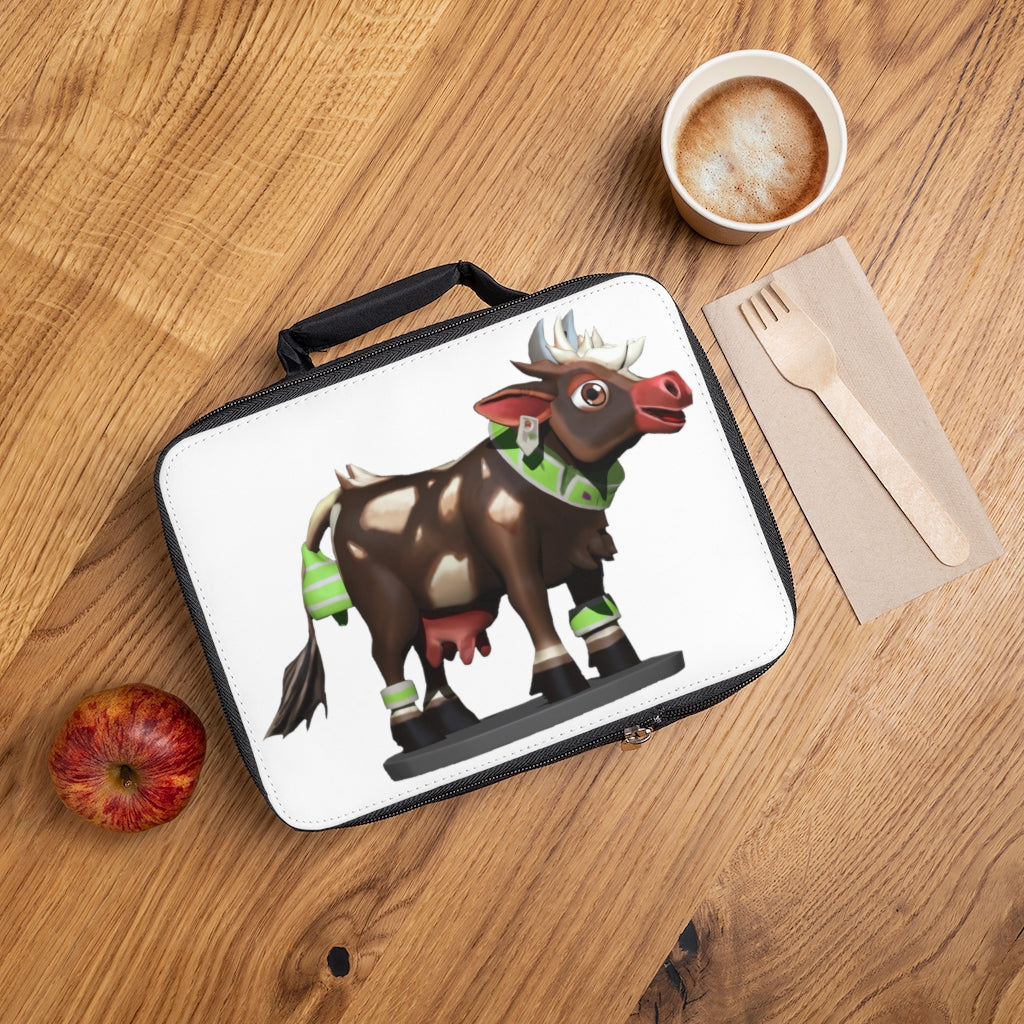 Dark Brown Cow Lunch Bag