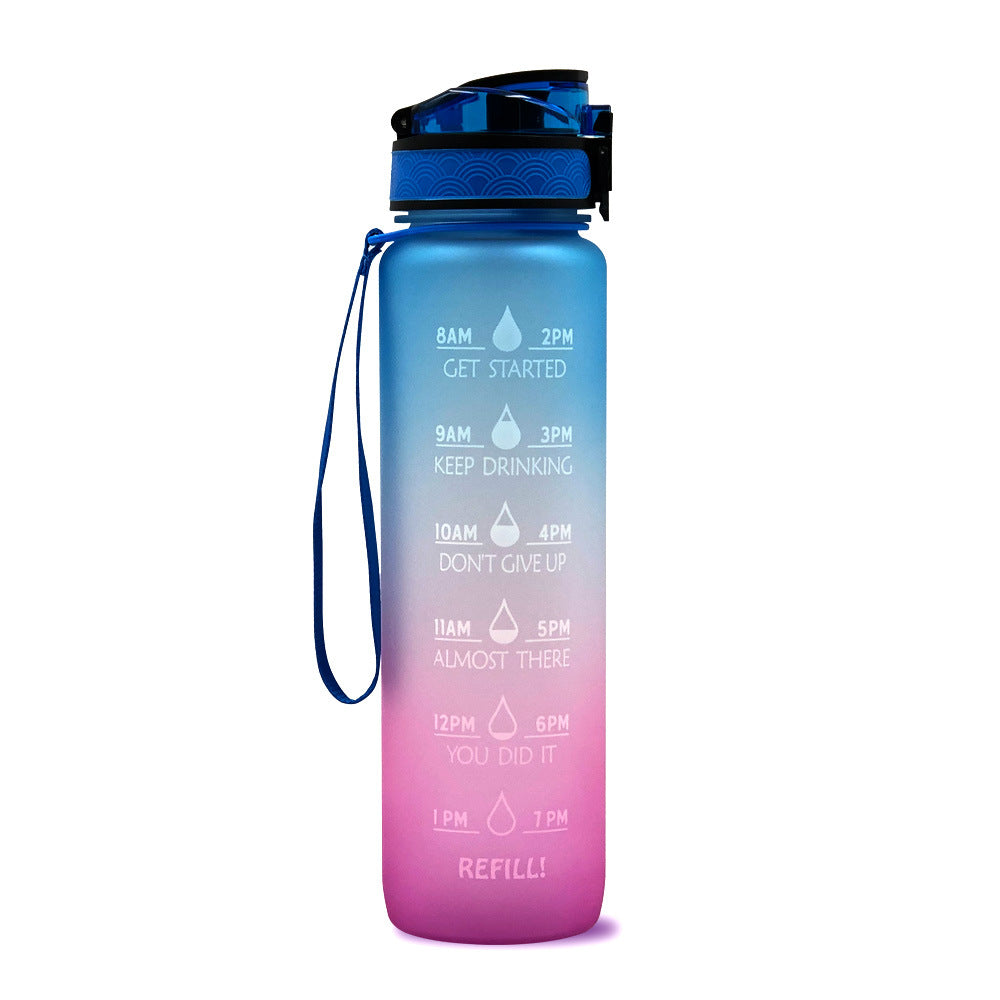 1L Tritan Water Bottle With Time Marker Bounce Cover