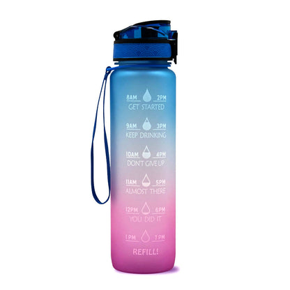 1L Tritan Water Bottle With Time Marker Bounce Cover