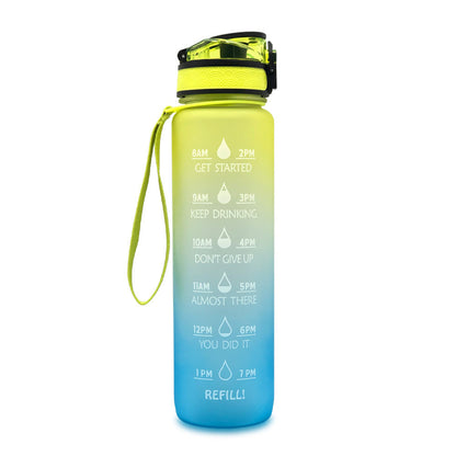 1L Tritan Water Bottle With Time Marker Bounce Cover