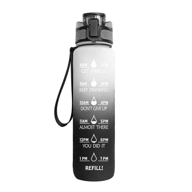 1L Tritan Water Bottle With Time Marker Bounce Cover