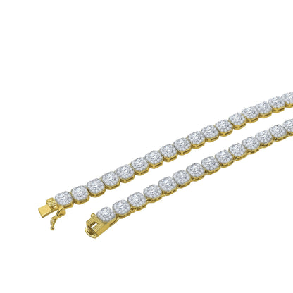 ICECUBE 5 MM 925 SILVER SQUARE TENNIS CHAIN | 9213572