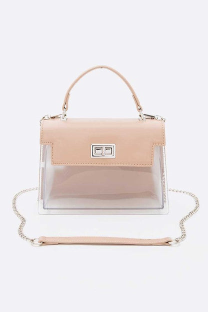 2 Tone Top Handle Transparent Stadium Bag