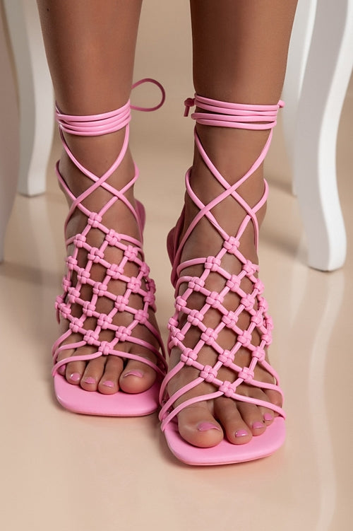 High-heeled sandals Ulla, fuchsia