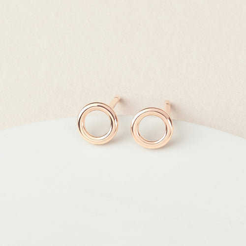 Circle Stud Earrings Dainty Studs Minimal Earrings