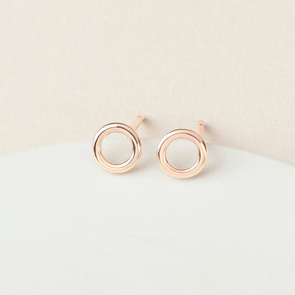 Circle Stud Earrings Dainty Studs Minimal Earrings