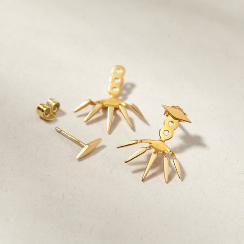 Spike Stud Earrings Ear Jackets Modern Earrings