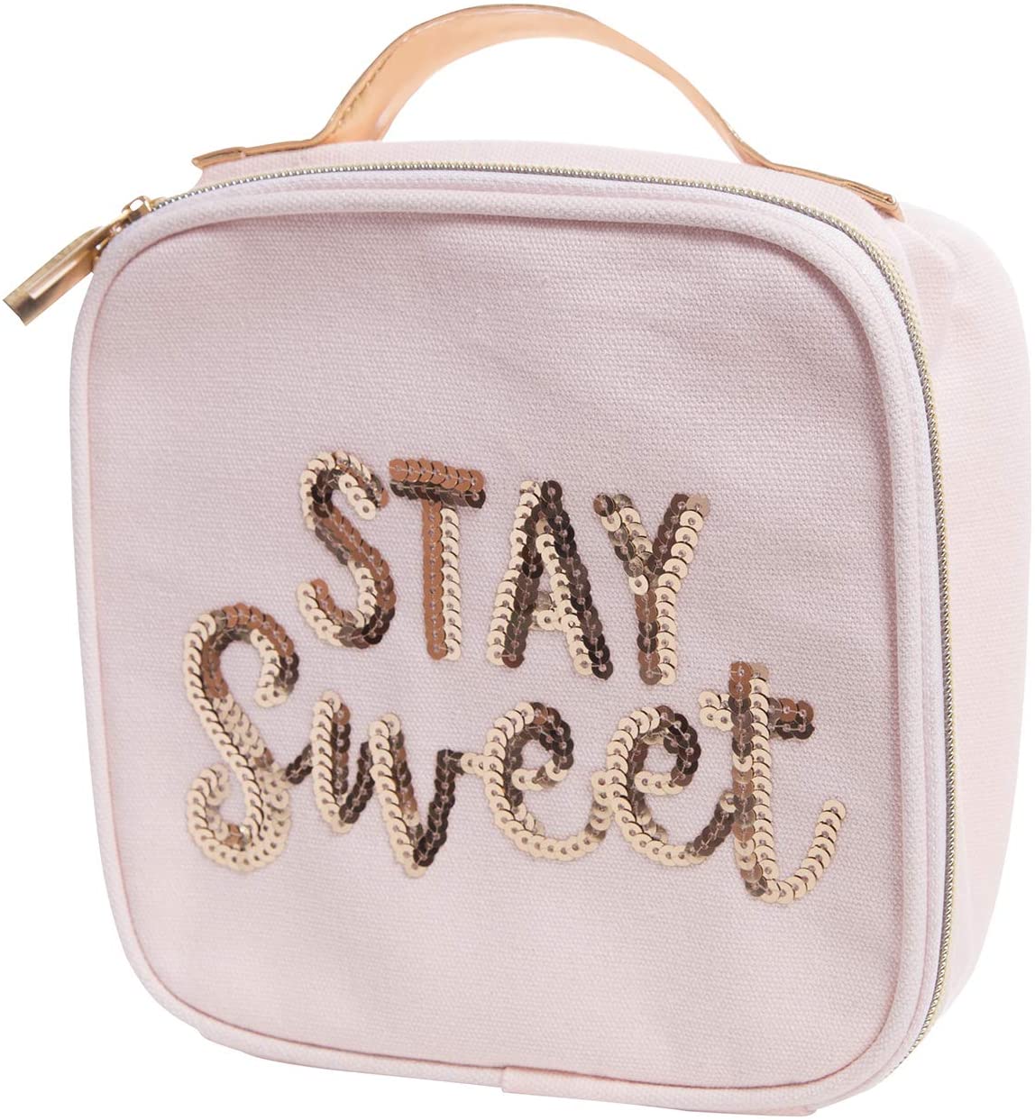 Stay Sweet Pink Combo Lunch Set | Sequin Embellished Lunch Bag and