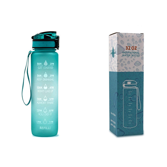 1L Tritan Water Bottle With Time Marker Bounce Cover