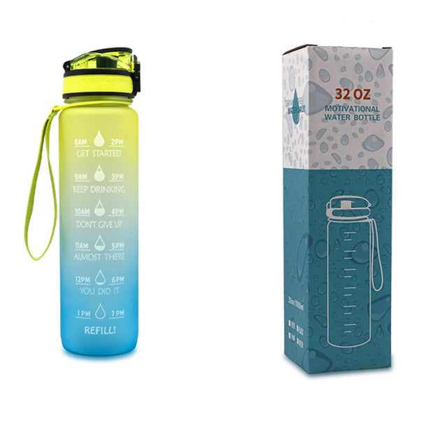 1L Tritan Water Bottle With Time Marker Bounce Cover