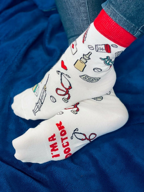 DOCTOR white cotton socks