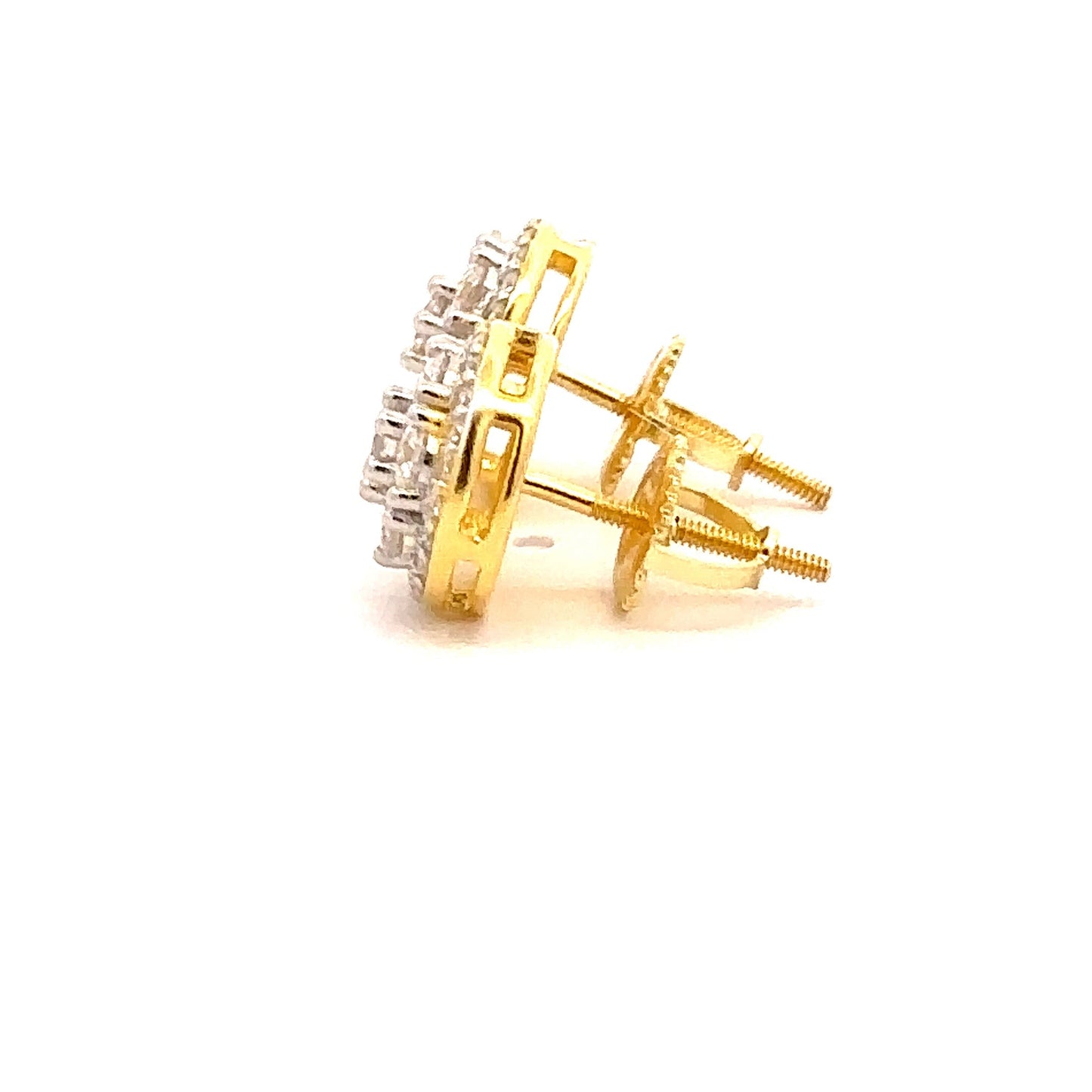 DRACONIS 0.41 CTW 925 GOLD MOISSANITE ICED OUT EARRING | 995002