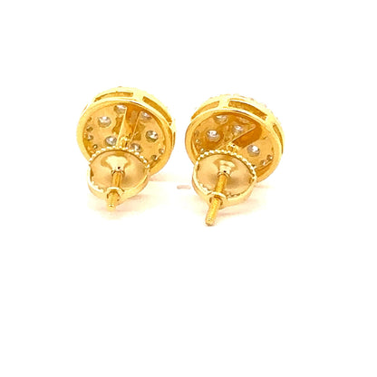 DRACONIS 0.41 CTW 925 GOLD MOISSANITE ICED OUT EARRING | 995002