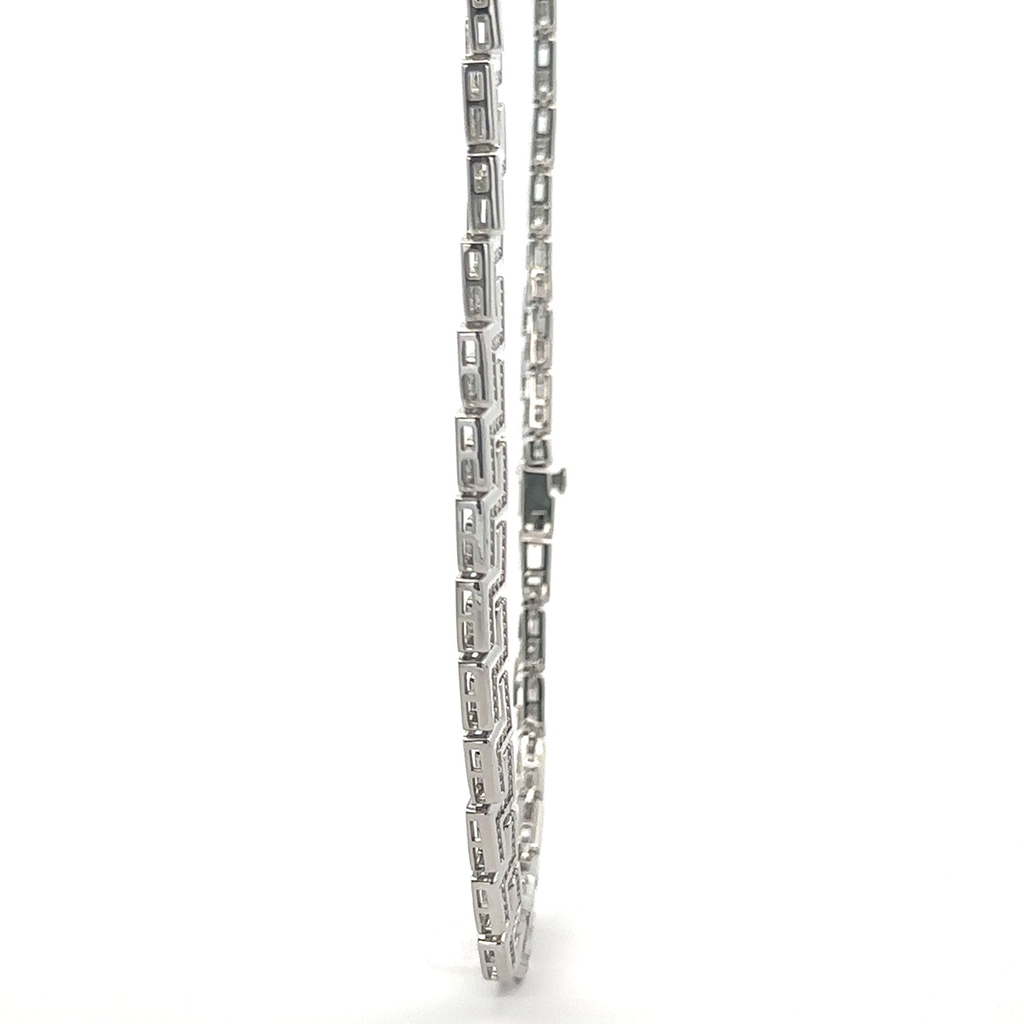 SABLE 16.26 CTW 7 MM RHODIUM MOISSANITE ICED OUT CHAIN  |  995641