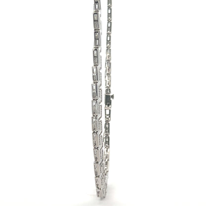 SABLE 16.26 CTW 7 MM RHODIUM MOISSANITE ICED OUT CHAIN  |  995641