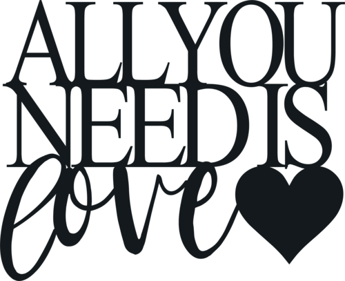 All You Need Is Love - Metal Wall Art