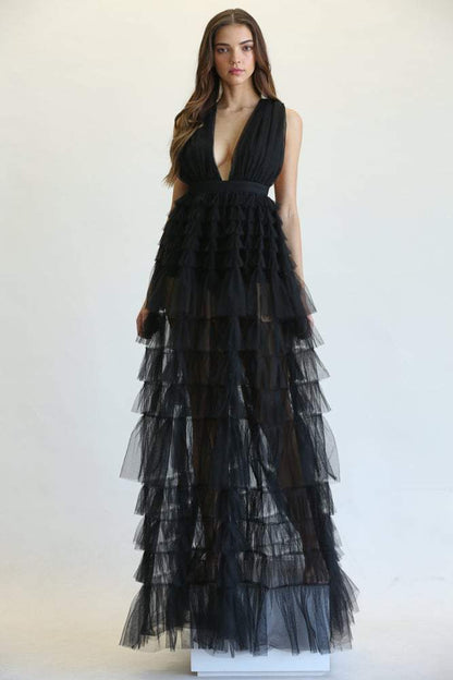 Quanita - Tulle Fabric Dress