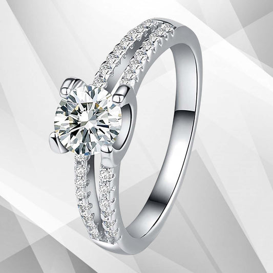 2.0Ct Round-Cut CZ Diamond Solitaire Bridal Engagement Ring 18Ct White