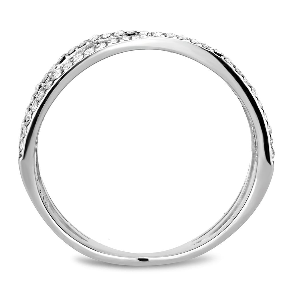 DA124 - High polished (no plating) Stainless Steel Ring with AAA Grade