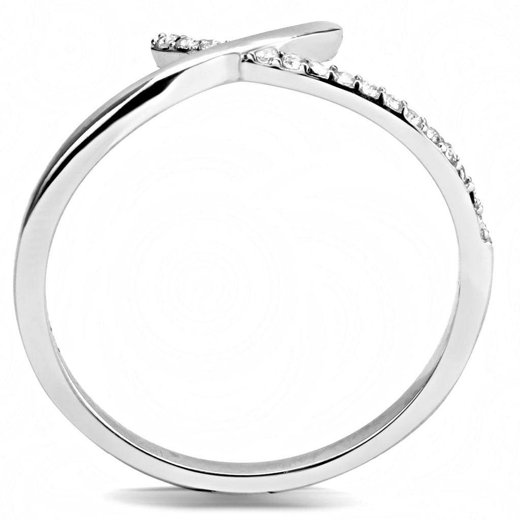 DA154 - High polished (no plating) Stainless Steel Ring with AAA Grade