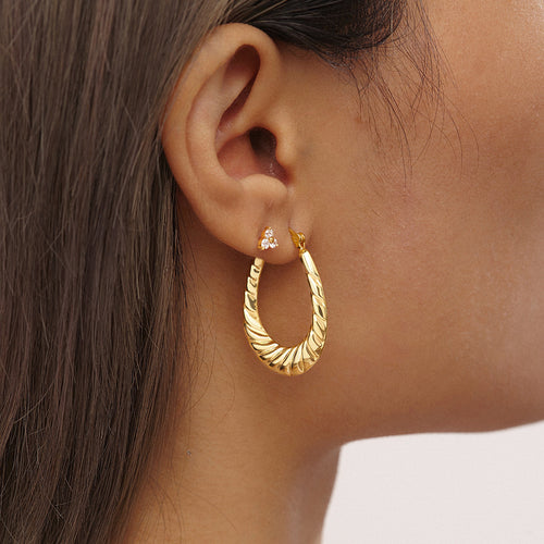 Twist Hoop Earrings, Chunky Earrings, Statement Earrings