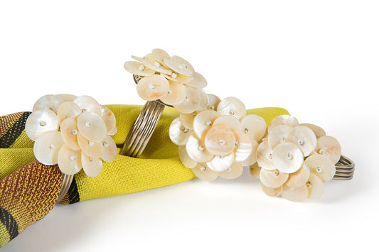 ML15822 Mother of Perl Flower Napkin Ring