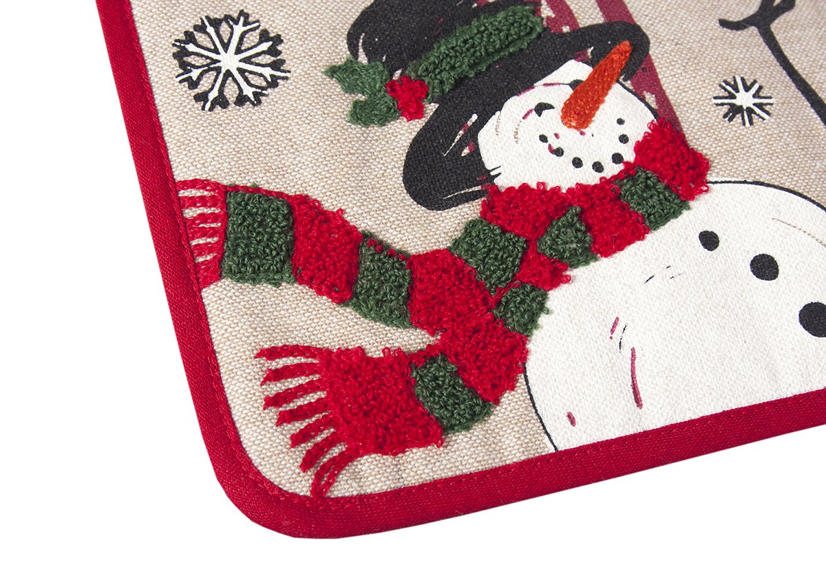 ML17128 Frosty Christmas Potholders 8.5''x8.5'', Set of 2