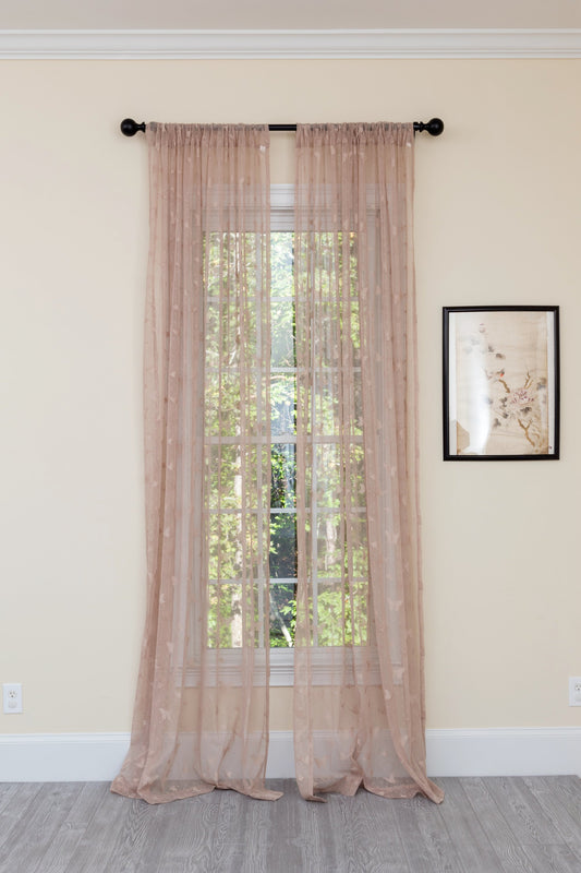 ML19071 Elegent Butterfly Sheer Curtain