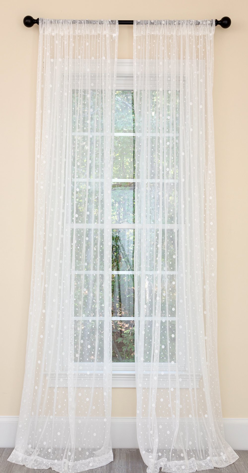 ML19072 Snow Dots Sheer Curtain