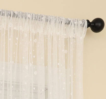 ML19072 Snow Dots Sheer Curtain