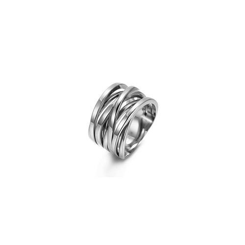 Silver Intertwined Statement Ring