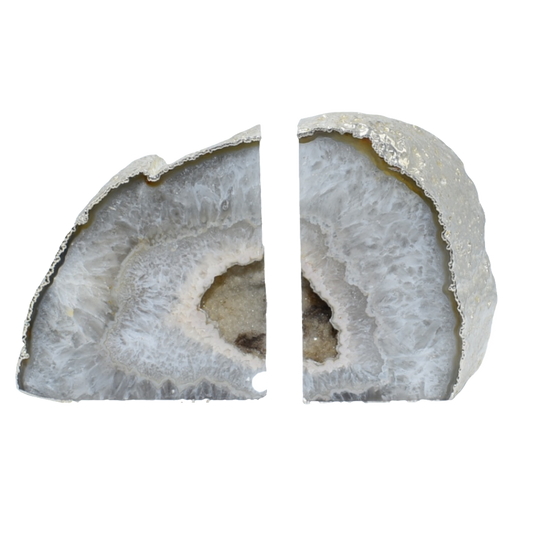 Agate Bookend Silver Electroplated Premium Quality