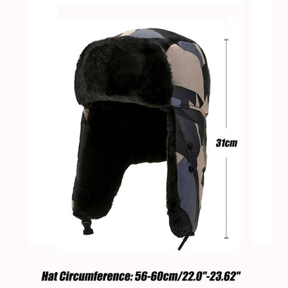 Men Trapper Hat Ski Cap Ushanka Russian Cossack Faux Fur Earflap Warm