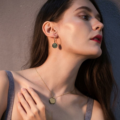 Layered Discs Drop Earrings