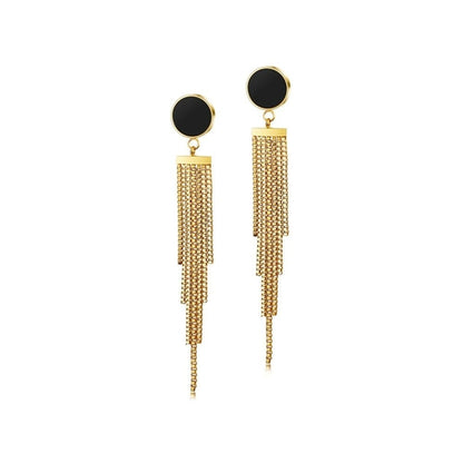 Long Tassel Drop Earrings