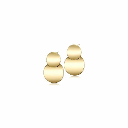 Double Disc Drop Earrings