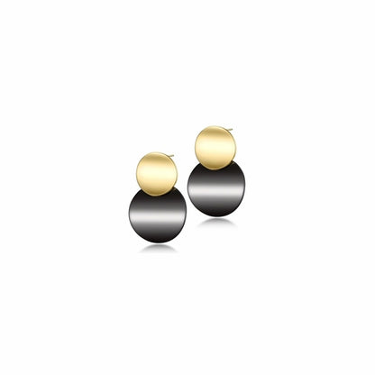 Double Disc Drop Earrings