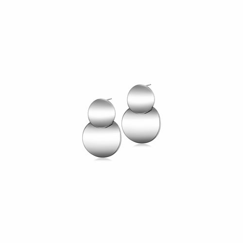 Double Disc Drop Earrings