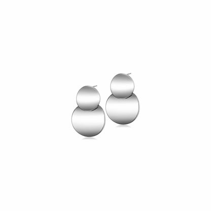 Double Disc Drop Earrings